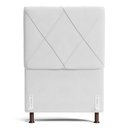 Ver imagem 2 de Cabeceira Cama Box Solteiro Mel 90cm com Frame Sintético Branco - Desk Design