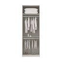 Ver imagem 3 de Guarda-roupa Solteiro 2 Portas 80 Cm Legno Crema
