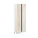 Ver imagem 2 de Guarda-roupa Solteiro 2 Portas 80 Cm Legno Crema