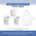 Ver imagem 3 de Assento Sanitário Tampa de Vaso Branco Resina Poliester Parati para Bacia Logasa