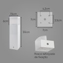 Ver imagem 2 de Poste Balizador 30cm para Jardim em Alumínio para Lâmpada E27 - Branco St1301
