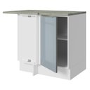 Ver imagem 5 de Balcão de Canto Madesa Lux 1 Porta 60 cm Profundidade (Com Tampo) Branco/Cinza