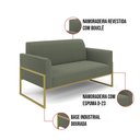 Ver imagem 3 de Sofá 2 Lugares Namoradeira Industrial Alta Dourado Marisa Bouclê D03 - D’Rossi