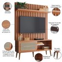 Ver imagem 5 de Rack para Sala com Painel Ripado para Tv 55 Pol Egon D03 Freijó - Lyam Decor