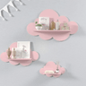 Trio De Prateleiras De Nuvens Nichos Decoração Quarto Bebê 9mm:Branco - 6