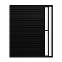 Ver imagem 2 de Porta Balcão de Aluminio Preto 3 Folhas Linha 25 com Fechadura 2,10x1,50