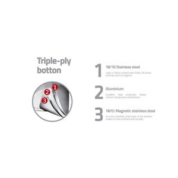 Espagueteira Tramontina Brava em Aço Inox com Fundo Triplo Tampa e Alças 24 Cm 6,1 L - 3