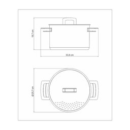 Espagueteira Tramontina Brava em Aço Inox com Fundo Triplo Tampa e Alças 24 Cm 6,1 L - 4
