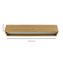 Ver imagem 4 de Plafon Madeira Retângular 120x10cm - 02 Luzes G12 - Freijó