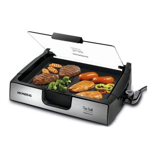 Chapa Mondial Due Grill Inox Premium G-10 1270W 220V