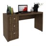 Mesa para Escritório ou Escrivaninha 1,36m com 3 Gavetas Várias Cores Me4102 Tecno Mobili - Nogal - 2