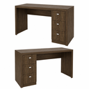 Ver imagem 4 de Mesa para Escritório ou Escrivaninha 1,36m com 3 Gavetas Várias Cores ME4102 Tecno Mobili - Nogal