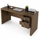 Ver imagem 5 de Escrivaninha Reversível para Home Office 3 Gavetas Nogal - Tecno Mobili