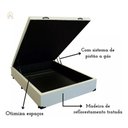 Ver imagem 2 de Base Box Baú Casal 1,38 X 1,88 Lacrado Chapa Compensado - Branco