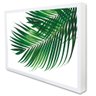 Quadro Decorativo Floral Folha Palmada Verde em Moldura Caixa Tacolado Moldura Trad 1cm Preta com Vi - 2