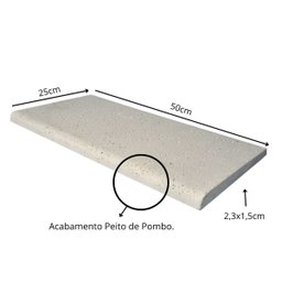 Borda Atérmica  50x25x2,3x1,5cm Salinas Branca - Areia de Quartzo - 6