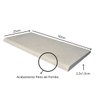 Borda Atérmica  50x25x2,3x1,5cm Salinas Branca - Areia de Quartzo - 6