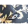 PAPEL DE PAREDE VINÍLICO IMPORTADO TEXTURA ARABESCO - PRETO | DOURADO - 3