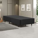 Ver imagem 1 de Base Box Dobrável Solteiro para Colchão 88x188cm Compacto - Preto