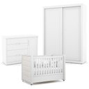 Ver imagem 1 de Quarto de Bebe 2 Portas Tutto New Branco Acetinado com Capitonê New Boucle - Matic