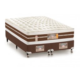 Cama Box + Colchão Castor King Silver Star Air Double Face Hibrido 193x203x61cm - 1