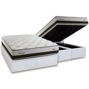 Ver imagem 1 de Cama Box Baú King: Colchão Molas Masterpocket Ensacadas Herval Maxspring Cardiff + Base Crc