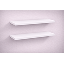 Ver imagem 1 de Prateleira Flutuante 60x20 Mdf Branca Decorativa Parede Moderna Fácil Instalação