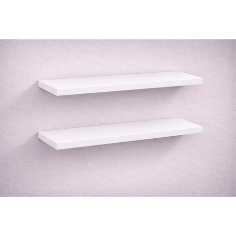 Prateleira Flutuante 60x20 Mdf Branca Decorativa Parede Moderna Fácil Instalação
