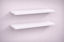 Ver imagem 1 de Prateleira Flutuante 60x20 Mdf Branca Decorativa Parede Moderna Fácil Instalação