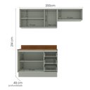 Ver imagem 4 de Cozinha Completa Koya 6 Portas 3 Gavetas Verde Oliva - Politorno