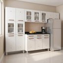 Ver imagem 1 de Cozinha Compacta Modulada Aço 4 Peças com Tampo Casuá Branca