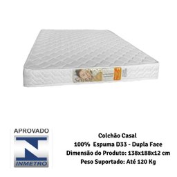 Colchão para Cama Casal 100% Espuma D33 Acompanha Brinde - 3