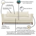Ver imagem 3 de Sofa Balli 2 Lugares 170cm Pes Madeira Linho 221 Natural Ezz