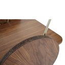 Ver imagem 4 de Carrinho para Bar Sertao Couro Castanho com Nogueira e Base Gold 110 Cm - 62150
