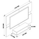 Ver imagem 4 de Painel Moderno com Nicho para Tv Ate 50 Polegadas:off Nature