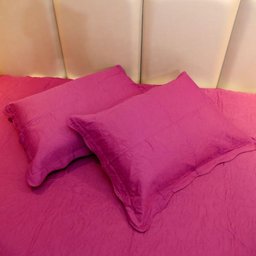 Colcha Cobre Leito Casal Poliester Matelado Liso 3pcs Roxo - 3
