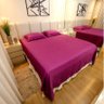 Colcha Cobre Leito Casal Poliester Matelado Liso 3pcs Roxo - 2