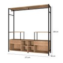 Ver imagem 2 de Guarda Roupa Closet Casal Barcelona Preto Demolição - Artefamol