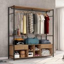 Ver imagem 3 de Guarda Roupa Closet Casal Barcelona Preto Demolição - Artefamol