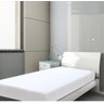 Lençol Casal Com Elástico 140cm X 190cm Cama Normal - branco - 3