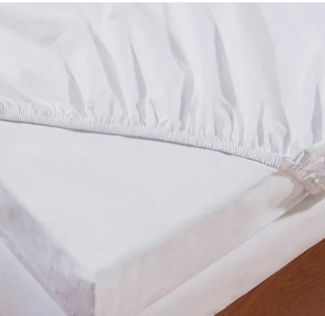 Lençol Casal Com Elástico 140cm X 190cm Cama Normal - branco - 4