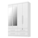 Ver imagem 1 de Guarda Roupa Solteiro Maximus Plus 4 Portas com Espelho 4 Gavetas Branco