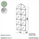 Ver imagem 3 de Espelho Decorativo Vertical 72cm Mdf Dalla Costa Casa Lar Cor:preto Fosco