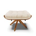 Ver imagem 7 de Kit 02 Puffs Giratório Suede Base Madeira - D’Rossi Bege