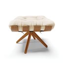 Ver imagem 6 de Kit 02 Puffs Giratório Suede Base Madeira - D’Rossi Bege