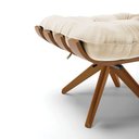 Ver imagem 5 de Kit 02 Puffs Giratório Suede Base Madeira - D’Rossi Bege