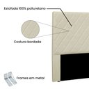Ver imagem 3 de Cabeceira Solteiro 0,90m Esmeralda Veludo - Pallazio - Bege