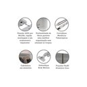 Ver imagem 3 de Guarda Roupa Modulado 2 Portas 3 Gavetas 80cm com Vidro Reflecta Prata Prime Luciane Móveis