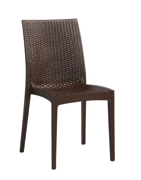 Cadeira Rattan Marrom - Construmarcas - 1
