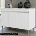 Ver imagem 6 de Armário Aéreo Andréia e Balcão Gabinete sem Tampo Manu 120cm Branco - AJL Móveis